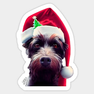 Christmas Funny dog Sticker
